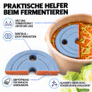 Ø15 cm Fermentiergewicht aus Steingut Keramik – Beschwerungsstein für Gärtopf, Graublau