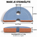 Ø17 cm Fermentiergewicht aus Steingut Keramik – Beschwerungsstein für Gärtopf, Graublau