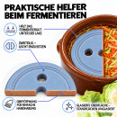 Ø17 cm Fermentiergewicht aus Steingut Keramik – Beschwerungsstein für Gärtopf, Graublau