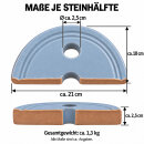 Ø21 cm Fermentiergewicht aus Steingut Keramik – Beschwerungsstein für Gärtopf, Graublau