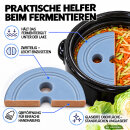 Ø21 cm Fermentiergewicht aus Steingut Keramik – Beschwerungsstein für Gärtopf, Graublau