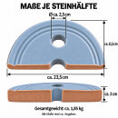 Ø23,5 cm Fermentiergewicht aus Steingut Keramik – Beschwerungsstein für Gärtopf, Graublau