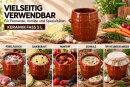 5 Liter Keramikfass – zum Einlegen, Pökeln und Fermentieren, braun