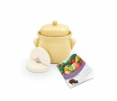 Gärtopf 2,0 Liter inkl. Deckel + Stein [Form 2] beige