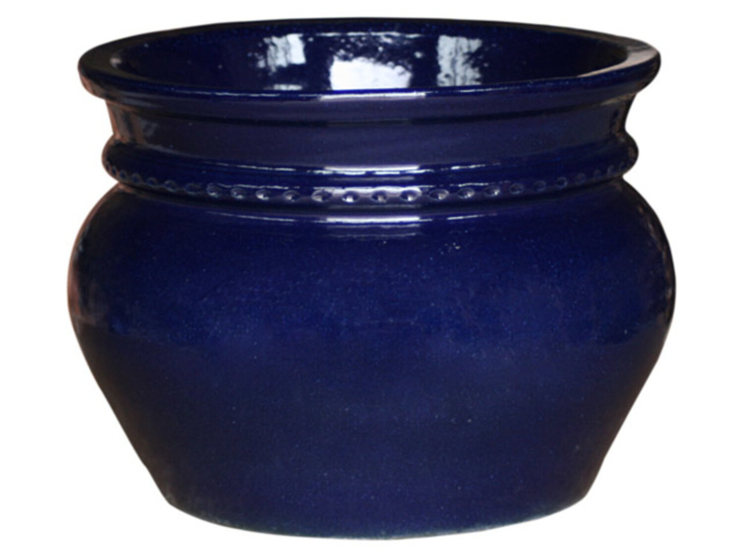 pflanzkübel blau glasiert 60 cm